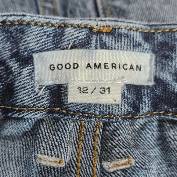 Good American Classic Slim Straight Jeans, GC999T, sz 12/31 - Picture 3 of 4
